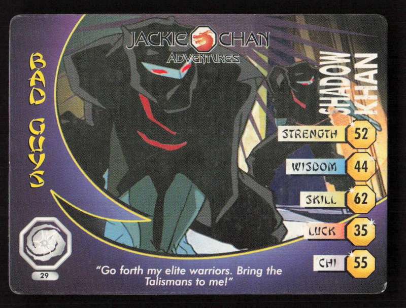Jackie Chan Adventures - Demon Vortex Card 29 Shadow Khan - Regular Card