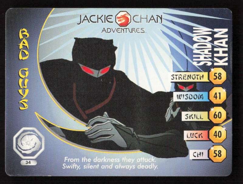 Jackie Chan Adventures - Demon Vortex Card 34 Shadow Khan