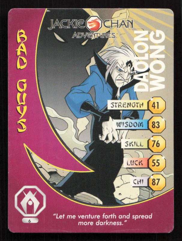 Jackie Chan Adventures - Daolon Wong Card 6 Daolon Wong - Regular Card