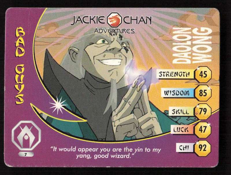 Jackie Chan Adventures - Daolon Wong Card 7 Daolong Wong - Regular Card