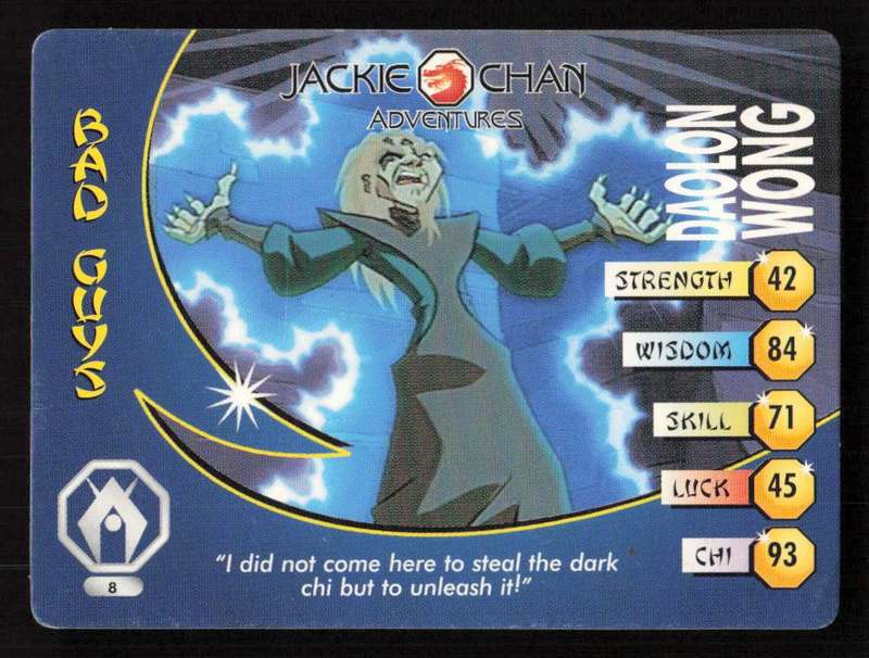 Jackie Chan Adventures - Daolon Wong Card 8 Daolon Wong - Regular Card