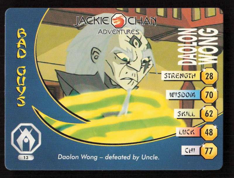 Jackie Chan Adventures - Daolon Wong Card 13 Daolon Wong - Regular Card
