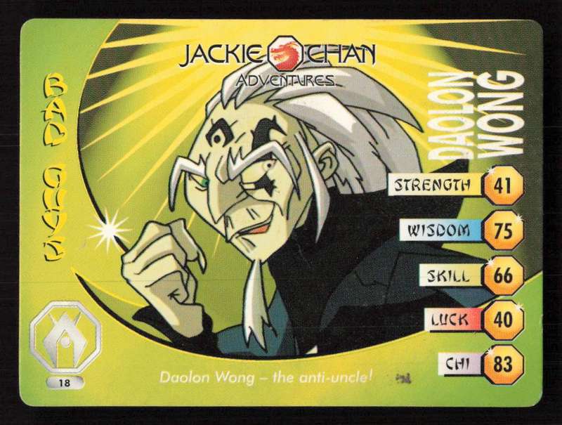 Jackie Chan Adventures - Daolon Wong Card 18 Daolon Wong - Regular Card