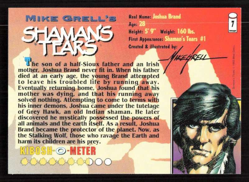 Wizard Magazine 1993 Mike Grell's Shaman's Tears Card 7