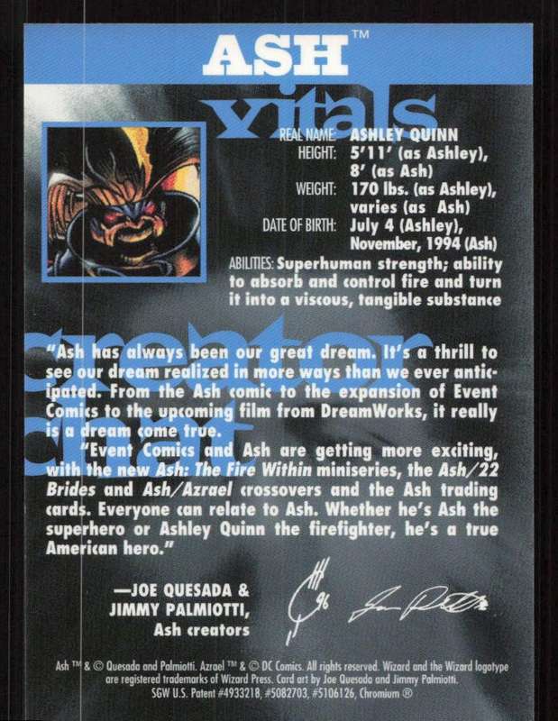 Event Comics / Wizard Ash Chromium Card 9