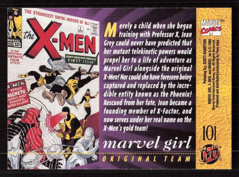 94 Fleer Ultra X-Men Marvel Girl 101