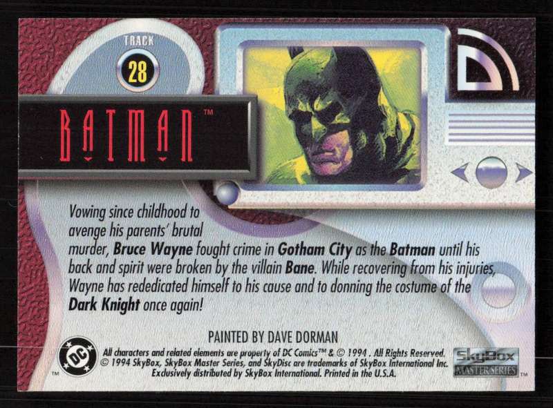 1994 SkyBox DC Comics Batman Track 28