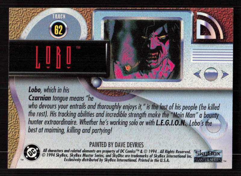1994 SkyBox DC Comics Lobo Track 62