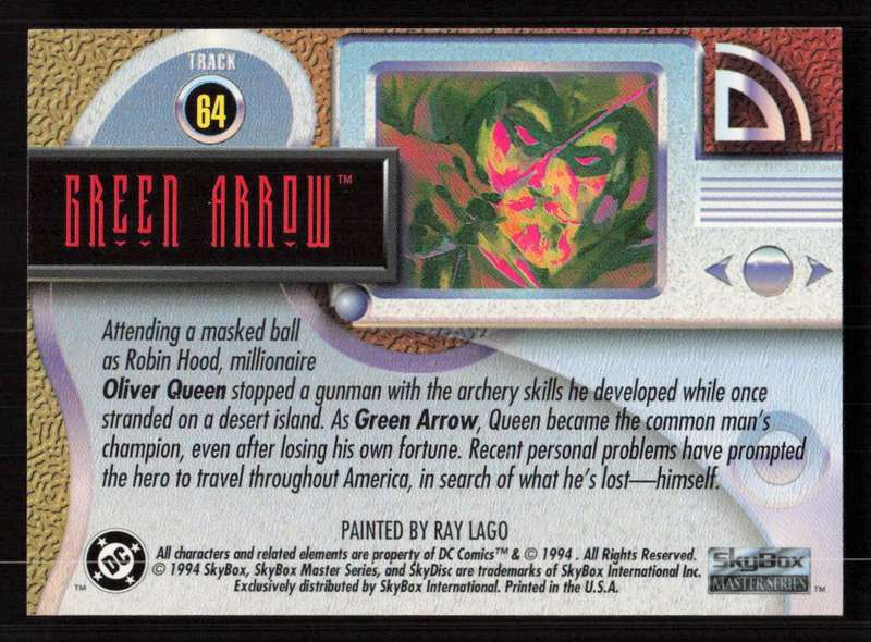 1994 SkyBox DC Comics Green Arrow Track 64