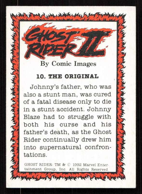 1992 Comic Images Ghost Rider II Card 10 The original