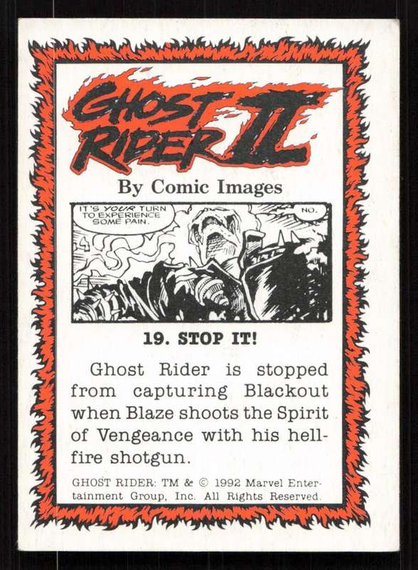 1992 Comic Images Ghost Rider II Card 19 Stop it!