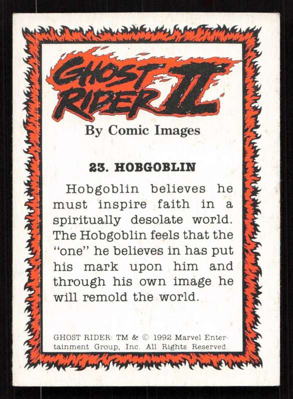 1992 Comic Images Ghost Rider II Card 23 Hobgoblin