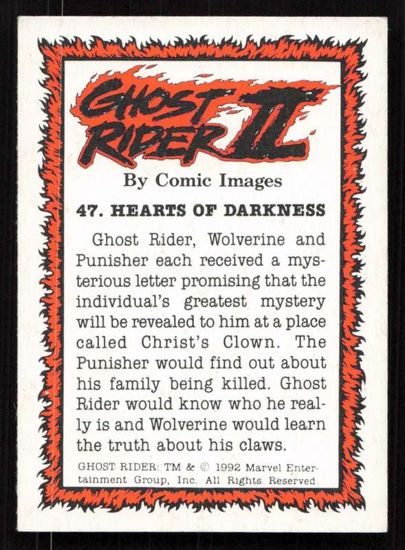 1992 Comic Images Ghost Rider II Card 47 Hearts of darkness
