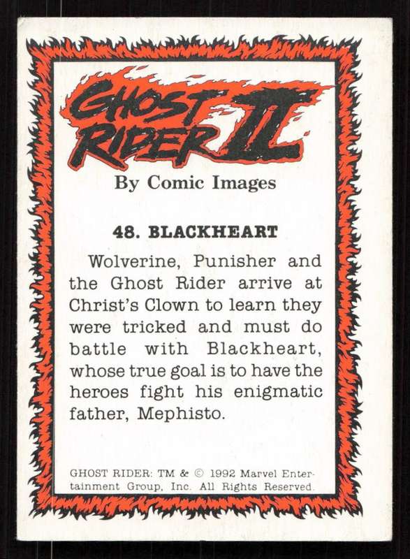 1992 Comic Images Ghost Rider II Card 48 Blackheart