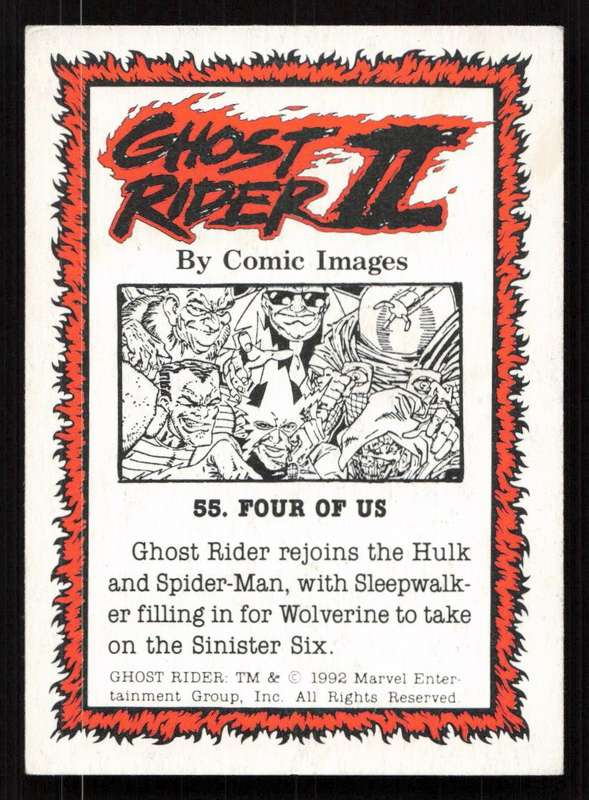 1992 Comic Images Ghost Rider II Card 55 Four of us