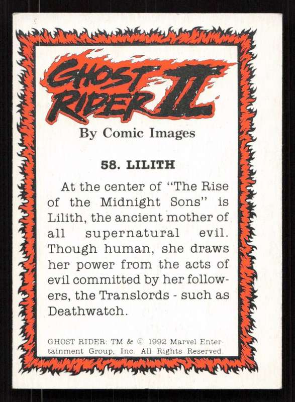 1992 Comic Images Ghost Rider II Card 58 Lilith
