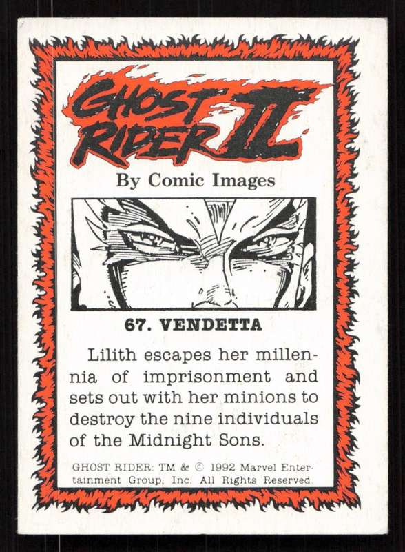 1992 Comic Images Ghost Rider II Card 67 Vendetta