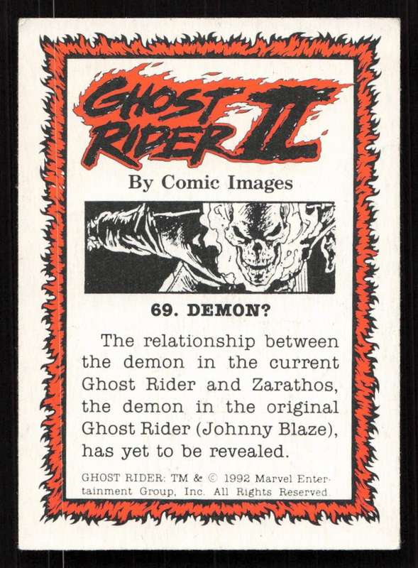 1992 Comic Images Ghost Rider II Card 69 Demon?