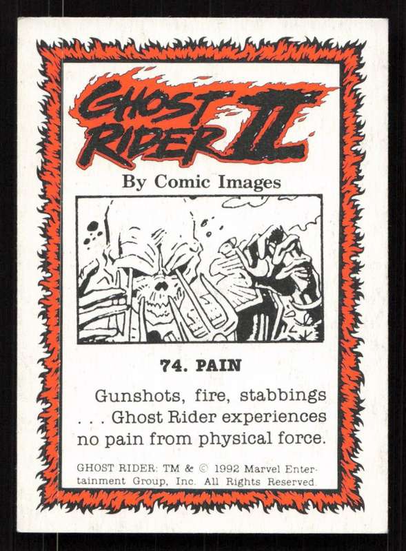 1992 Comic Images Ghost Rider II Card 74 Pain