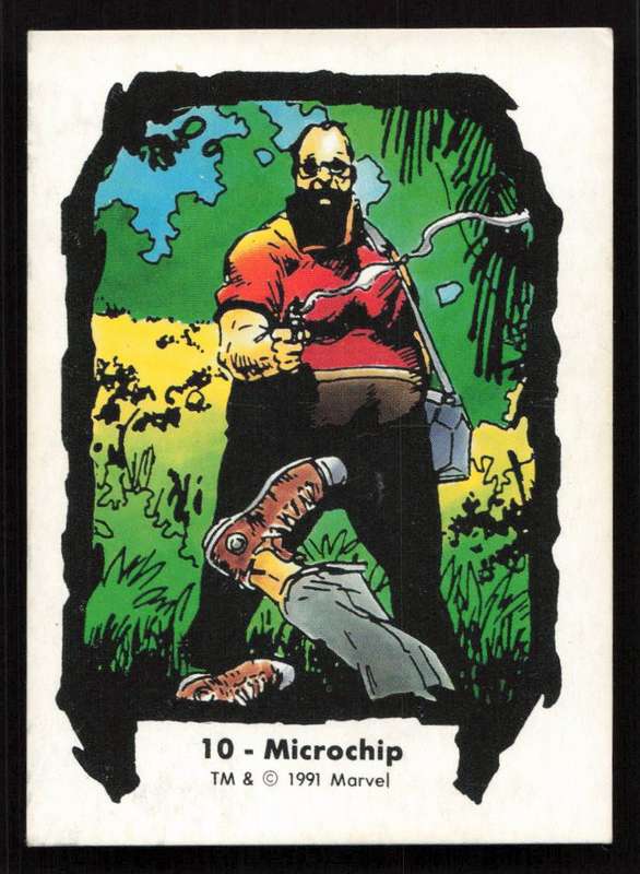 1991 Jim Lee Trading Card 10 Microchip