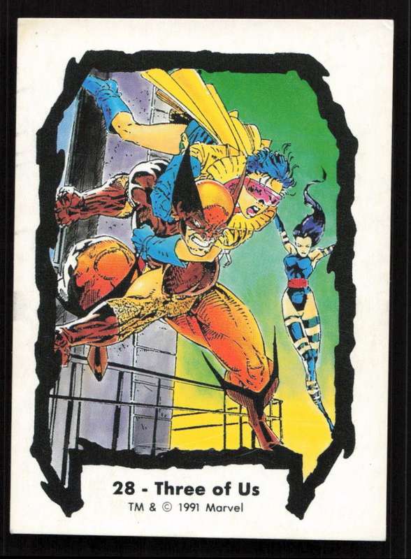 1991 Jim Lee Trading Card 28 Three of us