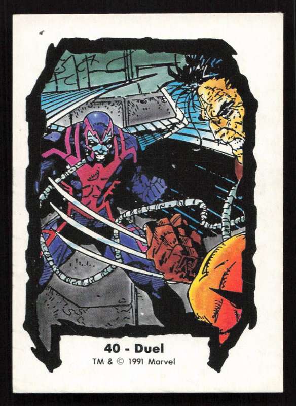 1991 Jim Lee Trading Card 40 Duel