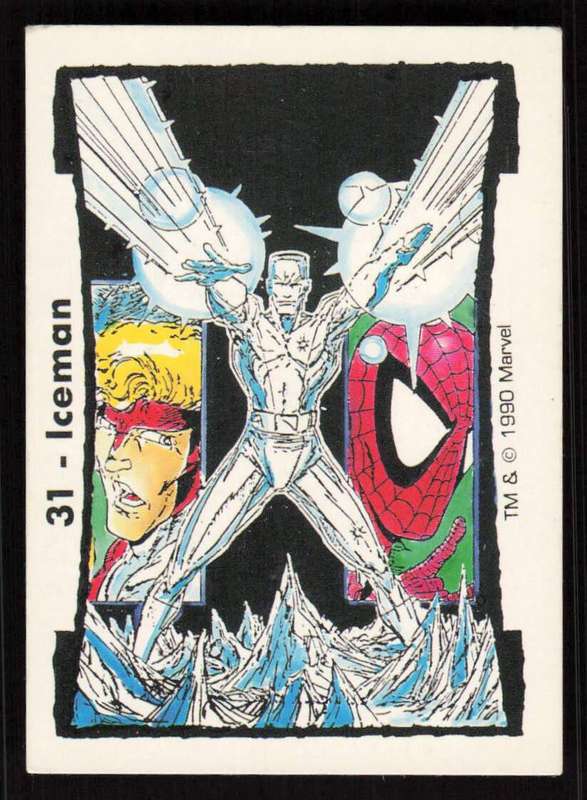 1990 Comic Images Todd McFarlane Spider-Man Card 31 Iceman