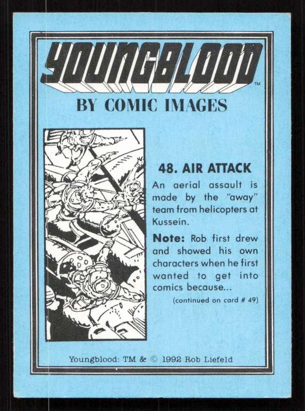 1992 Comic Images Youngblood Card 48 Air Attack