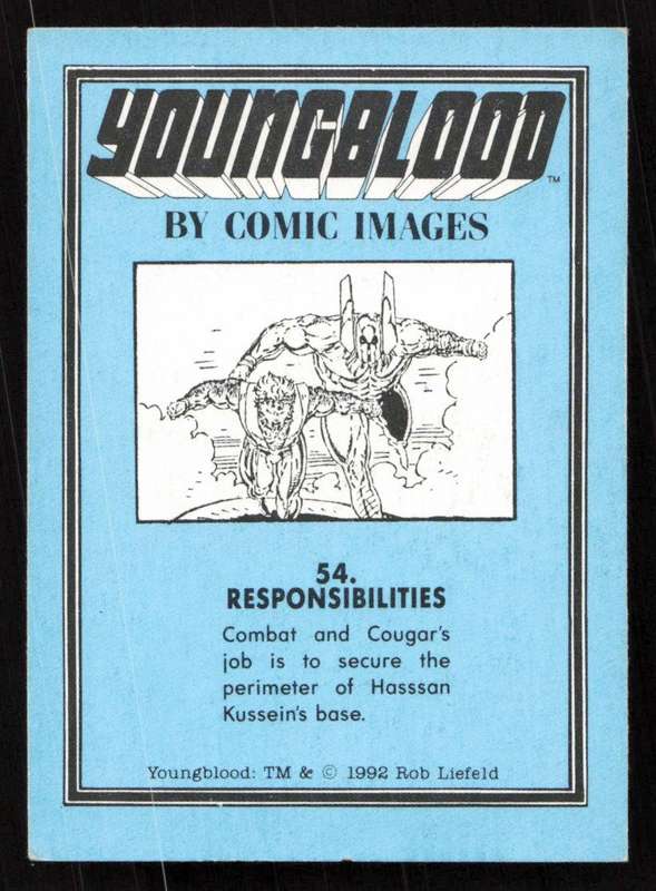 1992 Comic Images Youngblood Card 54 Responsibilities