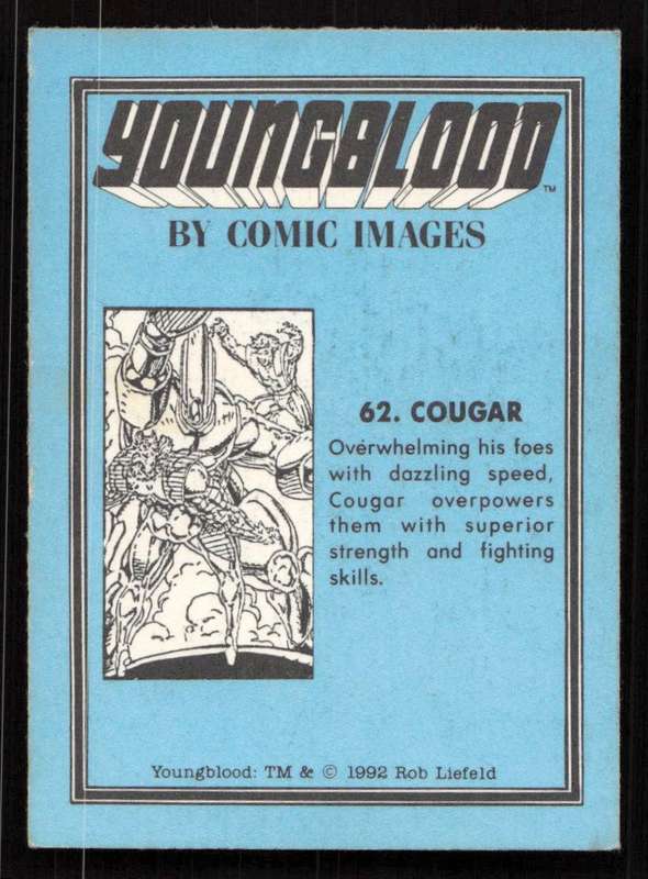 1992 Comic Images Youngblood Card 62 Cougar