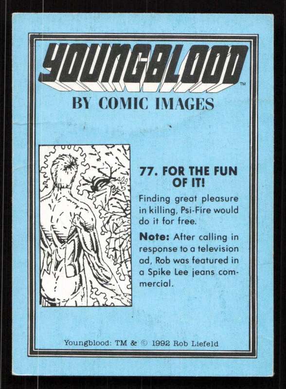 1992 Comic Images Youngblood Card 77 For The Fun Of It!
