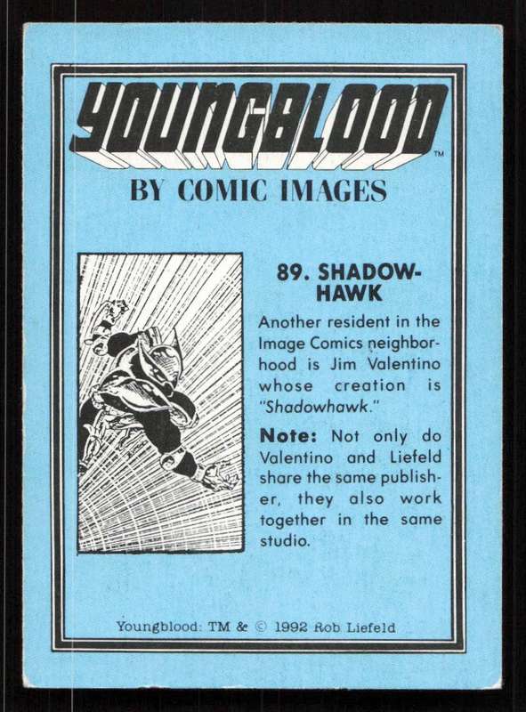 1992 Comic Images Youngblood Card 89 Shadow-Hawk