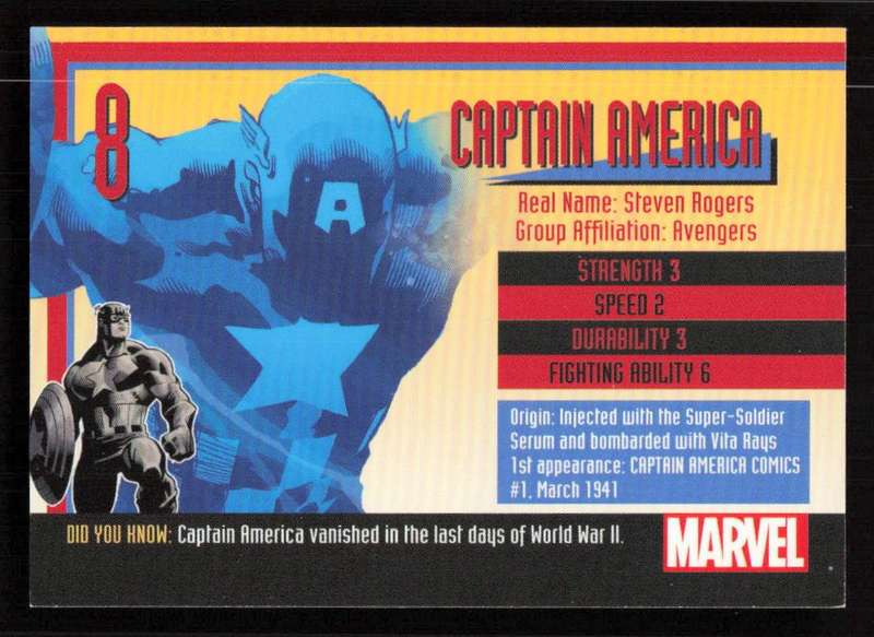 MARVEL 2021 Card 8 Captain America