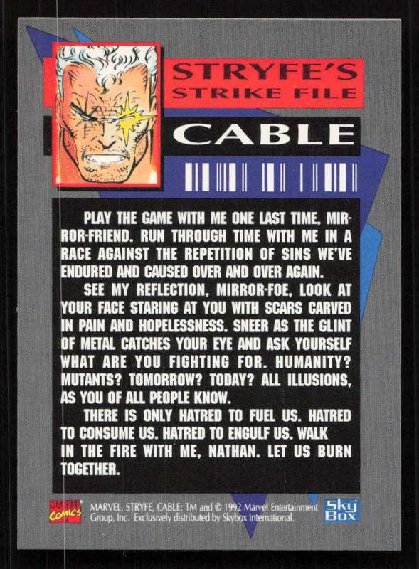 1992 SkyBox X-Cutioner's Song Prey Cable