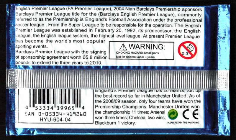 The F.A. Premier League Top Of The League Trading Card Game 1st Edition Factory Sealed 7 Card Pack