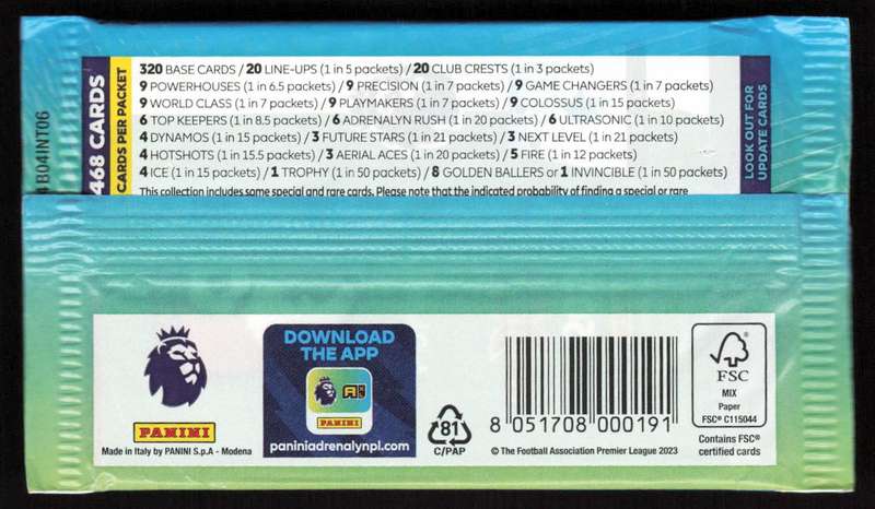 Panini XL Adrenalyn - Premier League 2024 Official Trading Card Game Factory Sealed 6 card Pack