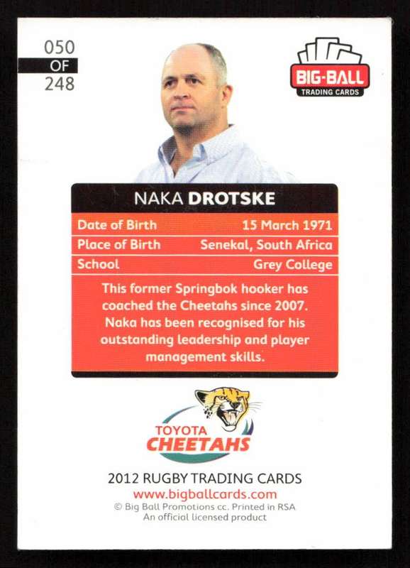 Big Ball 2012 Rugby Trading Card Card 050/248 Naka Drotskie