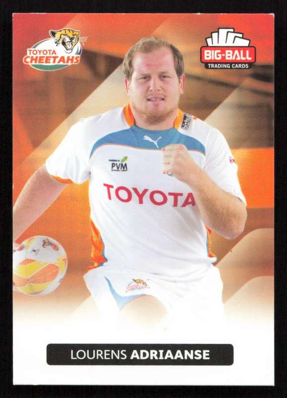 Big Ball 2012 Rugby Trading Card Card 079/248 Lourens Adriaanse