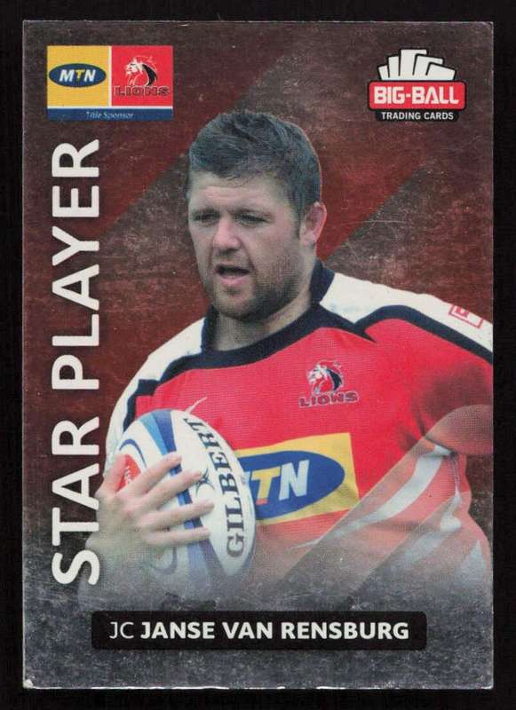 Big Ball 2012 Rugby Trading Card Card 108/248 JC Janse van Rensburg