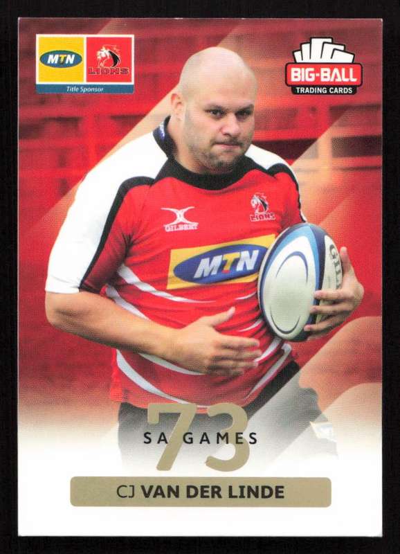 Big Ball 2012 Rugby Trading Card Card 118/248 CJ van der Linde