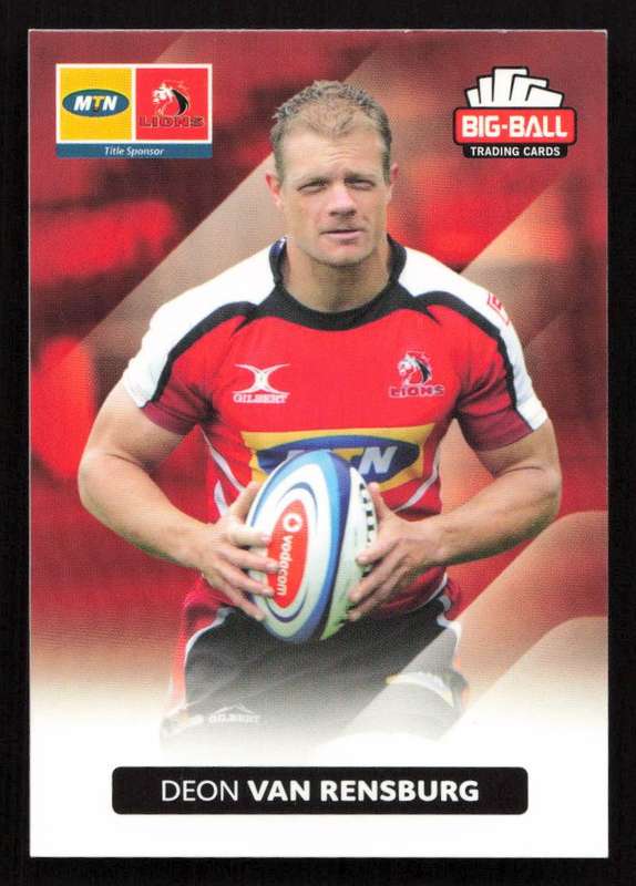 Big Ball 2012 Rugby Trading Card Card 119/248 Deon van Rensburg