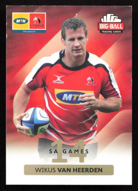 Big Ball 2012 Rugby Trading Card Card 151/248 Wikus van Heerden