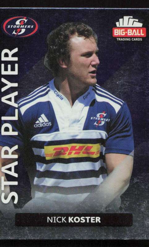 Big Ball 2012 Rugby Trading Card Card 158/248 Nick Koster