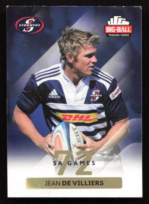 Big Ball 2012 Rugby Trading Card Card 179/248 Jean de Villiers