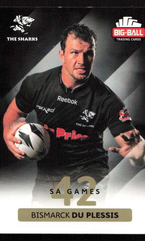 Big Ball 2012 Rugby Trading Card Card 211/248 Bismarck du Plessis