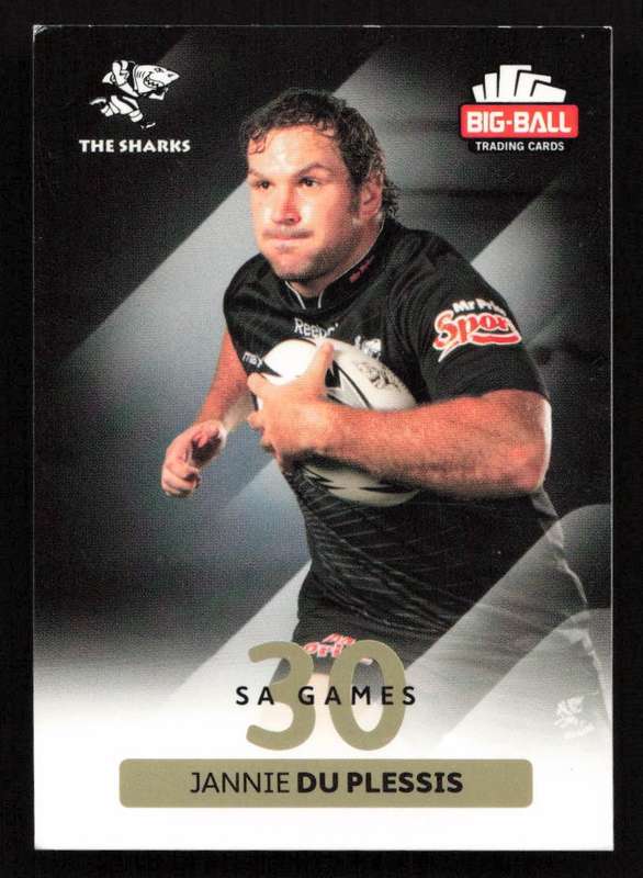 Big Ball 2012 Rugby Trading Card Card 222/248 Jannie du Plessis