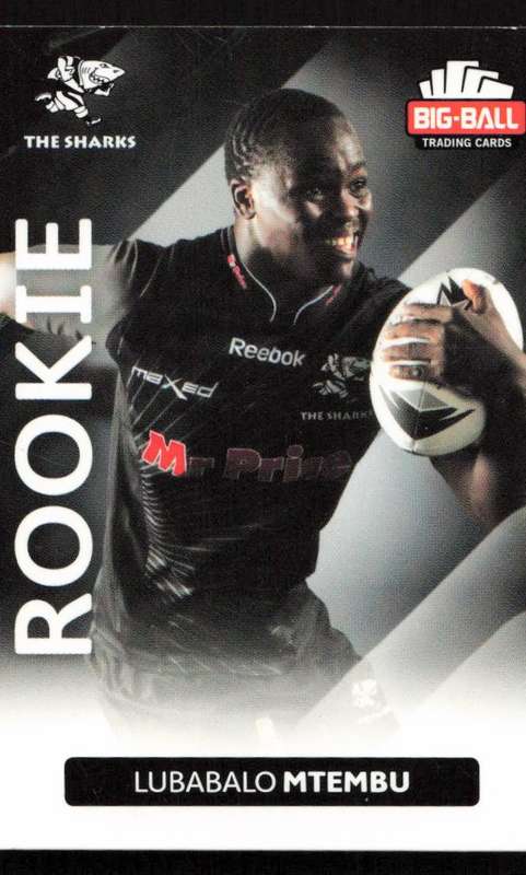 Big Ball 2012 Rugby Trading Card Card 229/248 Lubabalo Mtembu