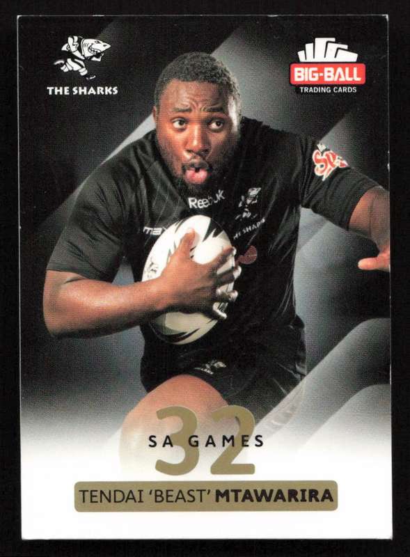Big Ball 2012 Rugby Trading Card Card 245/248 Tendai 'Beast' Mtawarira