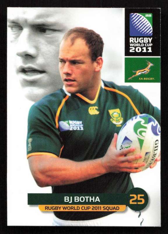 Rugby World Cup 2011 - Card 064/205 - BJ Botha