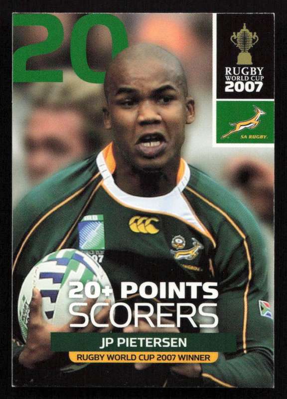Rugby World Cup 2007 - Card 121/205 - JP Pietersen